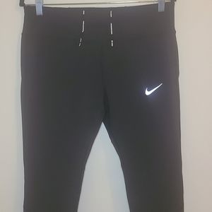 NIKE | DRI-FIT Calf Leggings - Running, Drawstring, Rear Zip Pocket (BLK) - XL